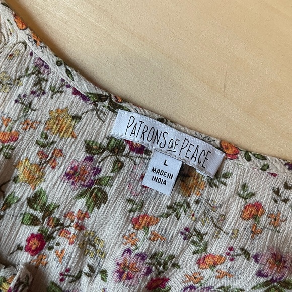 Patrons of Peace floral tank top Size Large - Picture 4 of 5